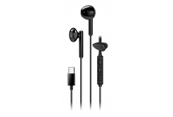 Genius HS-M366, sluchátka s mikrofonem, černá, 360&deg;rotační klip, USB Type-C