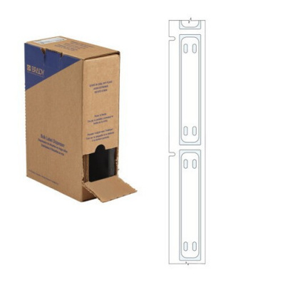 Brady BM-10x60-7643-WT-L / 312195, Bulk BMP71 Heatex Cable Markers, 60.00 mm x 10.00 mm