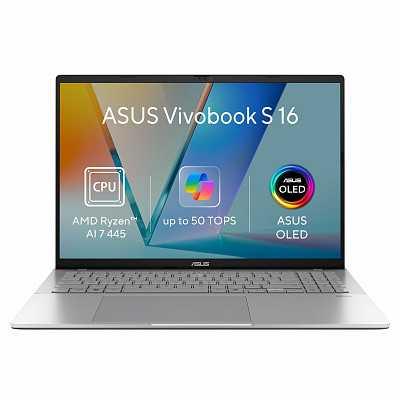 ASUS Vivobook S 16/M3607GA-OLED002W/AI7-445/16"/WUXGA/32GB/1TB/AMD int/W11H/Srebrny/2R