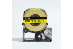Epson LK-SC12YW, 12mm x 9m, czarny druk / żółty podkład, taśma zamiennik