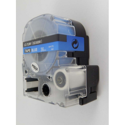 Epson LK-7LWV, SD36BW, 36mm x 9m, biały druk / niebieski podkład, taśma zamiennik