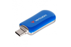 Verbatim USB flash disk, USB C, 64GB, Plectra, modrý, 30232, USB C