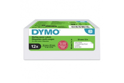 Dymo 2234186, 51mm x 19mm, wielofunkcyjność, wymienny, biały, oryginalne etykiety papierowe, 12 x 500 szt.