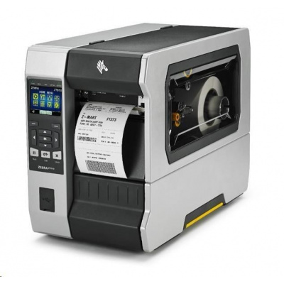 Zebra ZT610 ZT61046-T2E0100Z drukarka etykiet, 24 dots/mm (600 dpi), moduł odklejania, rewind, disp., ZPL, ZPLII, USB, RS232, BT, Ethernet