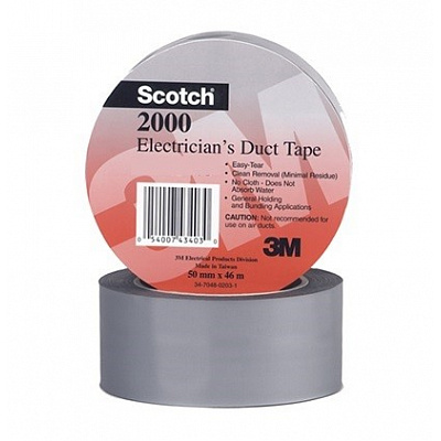 3M 2000 Wielofunkcyjna taśma PVC dla elektryków, szara, 50 mm x 46 m