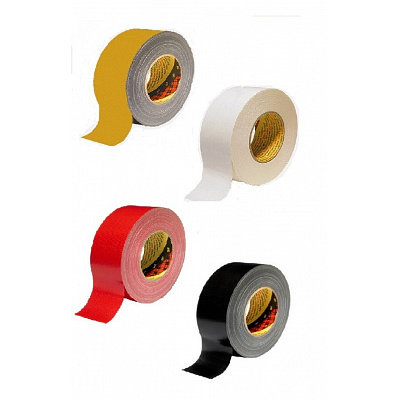 3M 389 Kolorowa tekstylna taśma klejąca, 25 mm x 50 m 25 mm x 50 m czarna/black