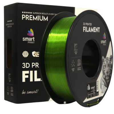 Smart Print FG-S198-E1, 3D filament, PETG, 1,75mm, 1000g, Przezroczysty zielony (Transparent green)