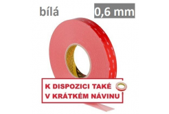 3M VHB™ LSE-060WF Oboustranně silně lepicí páska na LSE plasty, tl. 0,6 mm 12 mmx 3 m