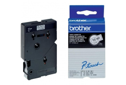 Brother TC-101, 12mm x 7,7m, czarny druk / przezroczysty podkład, taśma oryginalna