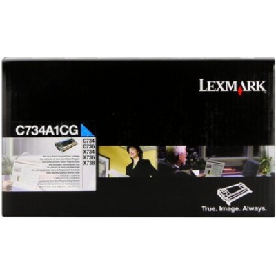 Lexmark C734A1CG błękitny (cyan) toner oryginalny