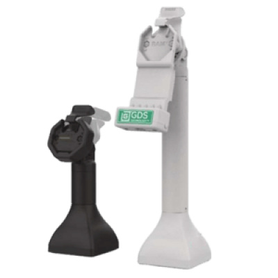 RAM Mounts GDS Uni-Conn Stand Docking Station (7") - Rear Pogo Pins - Rotatable & Tiltable - RJ45 Connection - PoE (Power over Ethernet) - Light Gray