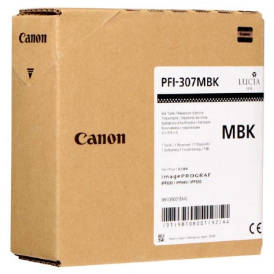 Canon PFI-307MB, 9810B001 matowa czarna (matte black) tusz oryginalna