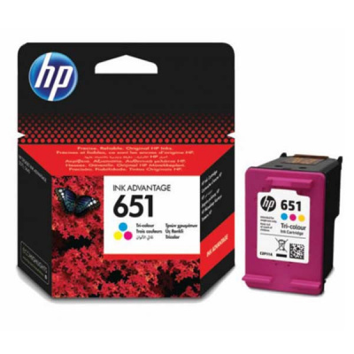 HP tusz oryginalna C2P11AE, HP 651, tri-colour, blistr, HP DeskJet IA 5645, IA 5575