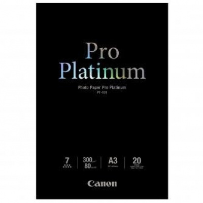 Canon PT-101 Photo Paper Pro Platinum, papier fotograficzny, błyszczący, biały, A3, 300 g/m2, 20 szt.