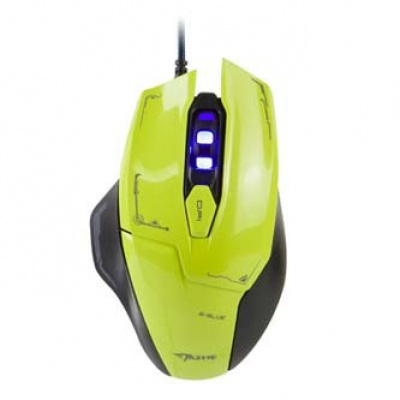 E-blue Mysz Mazer EMS642GRAA-IU, 2500DPI, optyczna, 6 przycisków, przewodowy USB, zielony