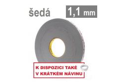 3M VHB™ 4941-P, tl. 1,1 mm; světle šedá oboustranně velmi silně lepicí akrylová páska 12 mm x 3 m
