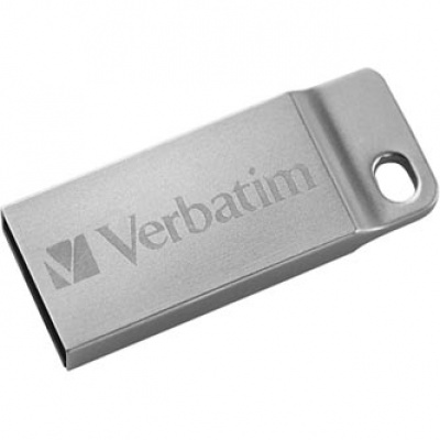 Verbatim USB flash disk, USB 2.0, 32GB, Metal Executive, Store N Go, stříbrný, 98749, USB A, s poutkem