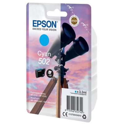 Epson 502 T02V24010 błękitny (cyan) tusz oryginalna