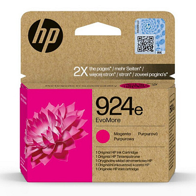 HP 924e 4K0U8NE#CE1 purpurowy (magenta) tusz oryginalna, po upływie terminu ważności
