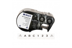 Brady M4C-500-595-WT-BK / 170818, 12.70 mm x 7.62 m, Winyl, czarny druk / biały podkład