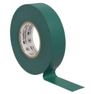 3M Temflex 1500 Taśma elektroizolacyjna , 19 mm x 20 m, zielony