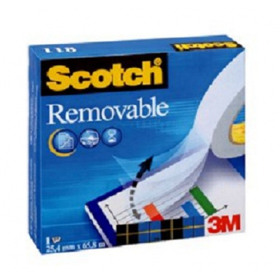 3M 811 Scotch Removable Taśma usuwalna, 19 mm x 33 m