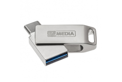 MyMedia MyDual USB 3.2 Gen 1, 128GB, 69271, stříbrný, 69271, USB A / USB C, s otočnou krytkou