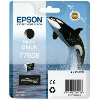 Epson T7608 C13T76084N10 matowy czarny (matte black) tusz oryginalna