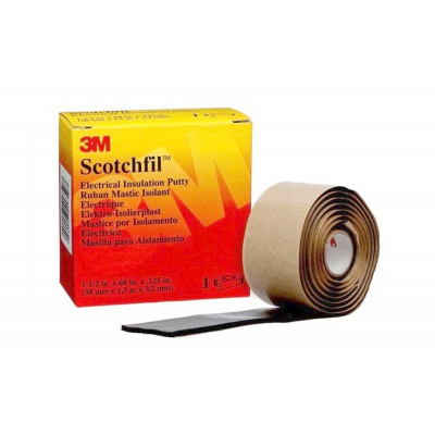 3M Scotchfil Elektryczna taśma izolacyjna, czarny, tl. 3,1 mm, 38 mm x 1,5 m
