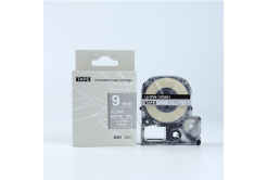 Epson LK-ST9SW, 9mm x 9m, biały druk / przezroczysty podkład, taśma zamiennik