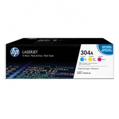 HP 304A CF372AM, błękitny / purpurowy / żółty (cyan / magenta / yellow) toner oryginalny