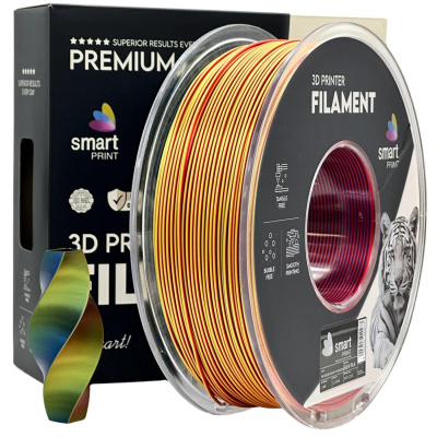 Smart Print FG-S113-E1, 3D filament, PLA Silk, 1,75mm, 1000g, Tri Color, Wielokolorowy (Sunset horizon)