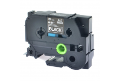 Taśma zamiennik Brother TZ-S355 / TZe-S355 24mm x 8m mocno klejący, biały druk / biały podkład