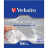 Verbatim 49976 papierowe pudełka na płyty CD, z oknem, 100 sztuk, biały