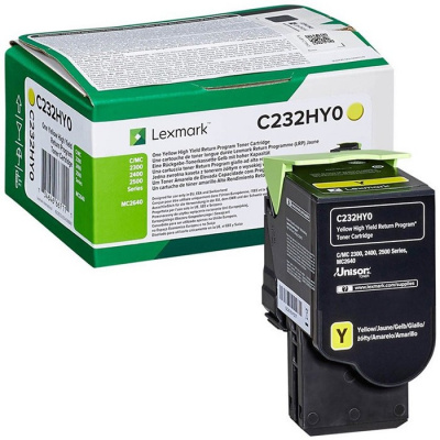 Lexmark C232HY0 żółty (yellow) toner oryginalny