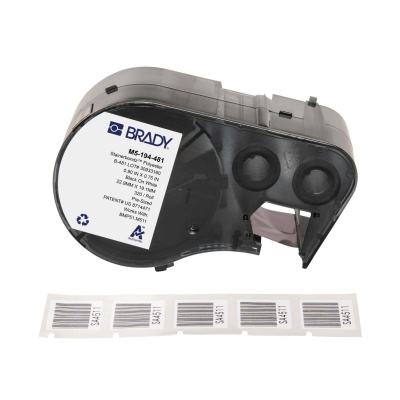 Brady M5-194-481 / 170886, 22.86 mm, Polyester, czarny druk / biały podkład