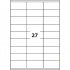 Samoprzylepne etykiety 63,5 x 29,6 mm, 27 etykiet, A4, 100 arkuszy