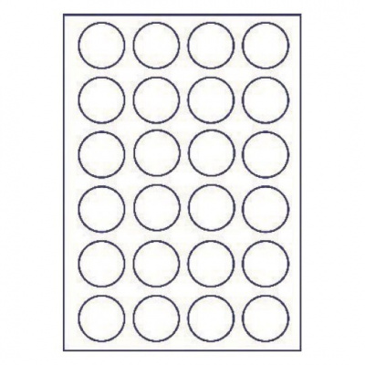 Samoprzylepne etykiety 45 x 45 mm, 24 etykiet, A4, 100 arkuszy