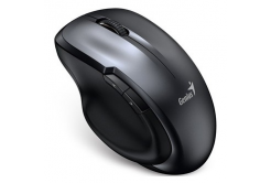 Genius mysz Ergo 8200S, 1200DPI, 2.4 [GHz], optyczna, 5pulsanti, bezprzewodowy, metaliczny szary, 1 szt. AA, BlueEye senzor