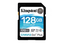 Kingston karta pamięci Canvas Go! Plus, 128GB, SDXC, SDG3/128GB, UHS-I U3 (Class 10), V30