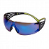 3M SecureFit SF408AS Okulary ochronne, niebieskie lustrzane