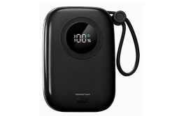 Powerton ENERGY DARK EDITION 10000mAh, 2x USB-C, 22.5W, integrovaný kabely, černá