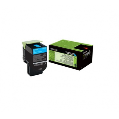 Lexmark 70C2XCE błękitny (cyan) toner oryginalny