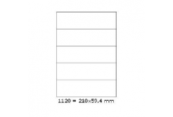Samoprzylepne etykiety 210 x 59,4 mm, 5 etykiet, A4, 100 arkuszy