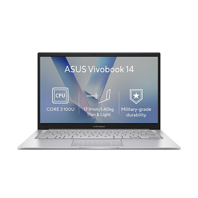 ASUS Vivobook 14/X1404VA-EB2276WZ/3-100U/14"/FHD/8GB/256GB/Intel int/W11H/Srebrny/2R