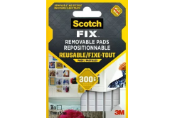 3M Scotch-FIX Zdejmowane poduszeczki, masa klejąca w kwadracikach, płytka 6 cm x 9 cm