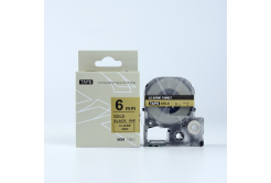 Epson LK-SM6ZW, 6mm x 9m, czarny druk / złoty podkład, taśma zamiennik