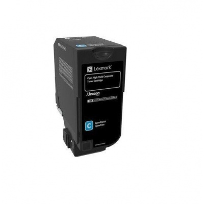 Lexmark 74C2HCE błękitny (cyan) toner oryginalny