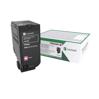 Lexmark 75B20M0 purpurowy (magenta) toner oryginalny