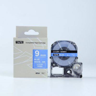 Epson LK-3LWV, SD9BW, 9mm x 9m, biały druk / niebieski podkład, taśma zamiennik